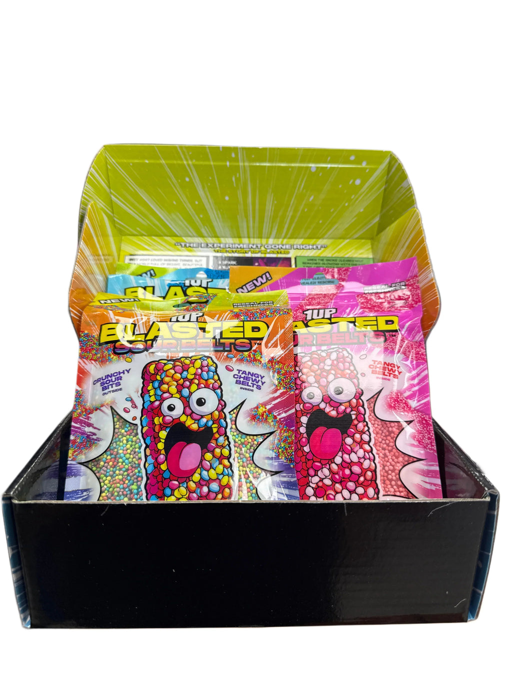 1UP Blasted Sour Belts Bundle Box (3 Packs) - U.S Edition