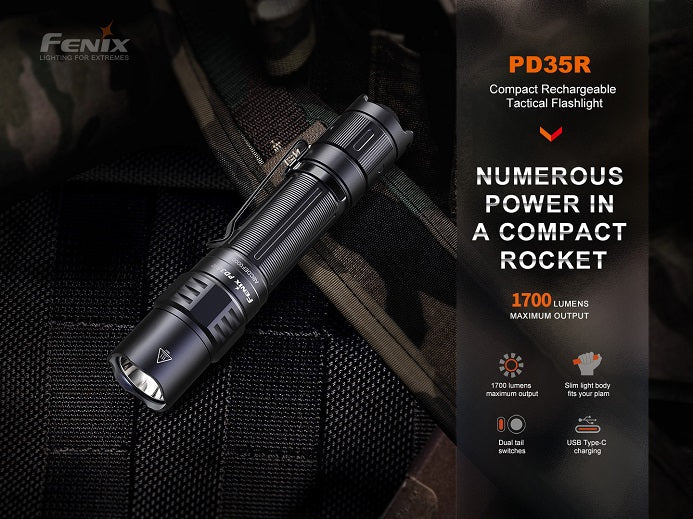 Foundation Issue - PD35R Compact Rechargeable Tactical Flashlight