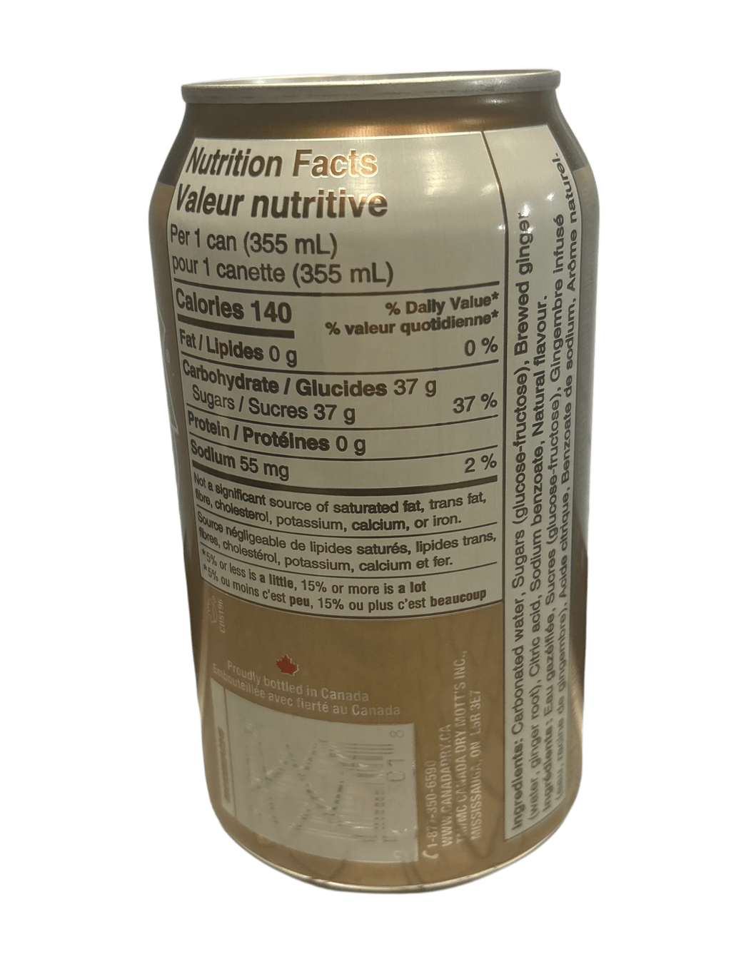 Canada Dry Ginger Beer 355ML - Canada Edition