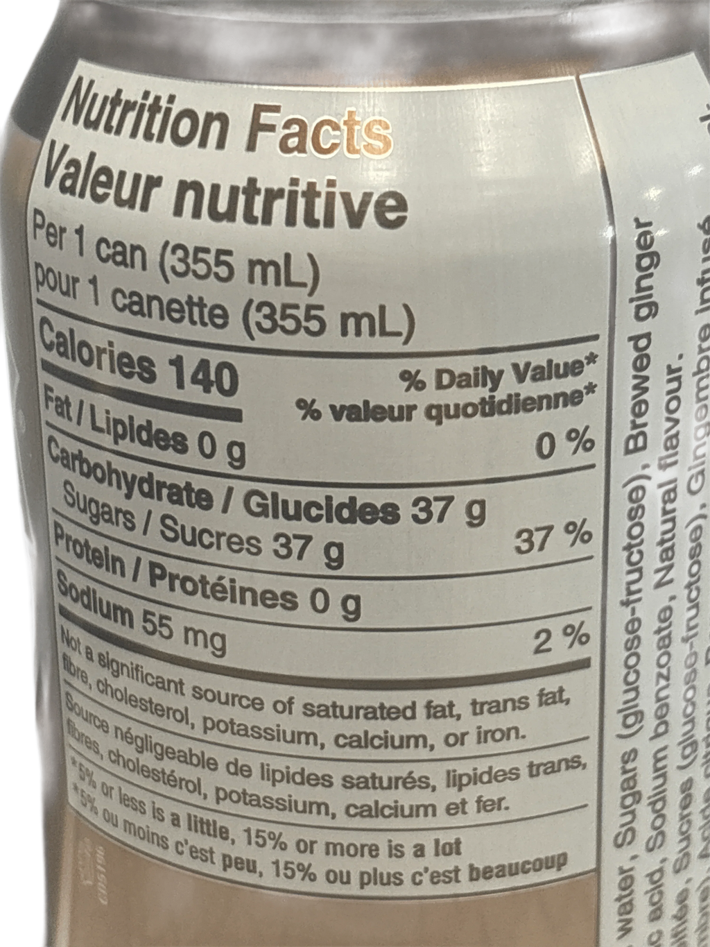 Canada Dry Ginger Beer 355ML - Canada Edition