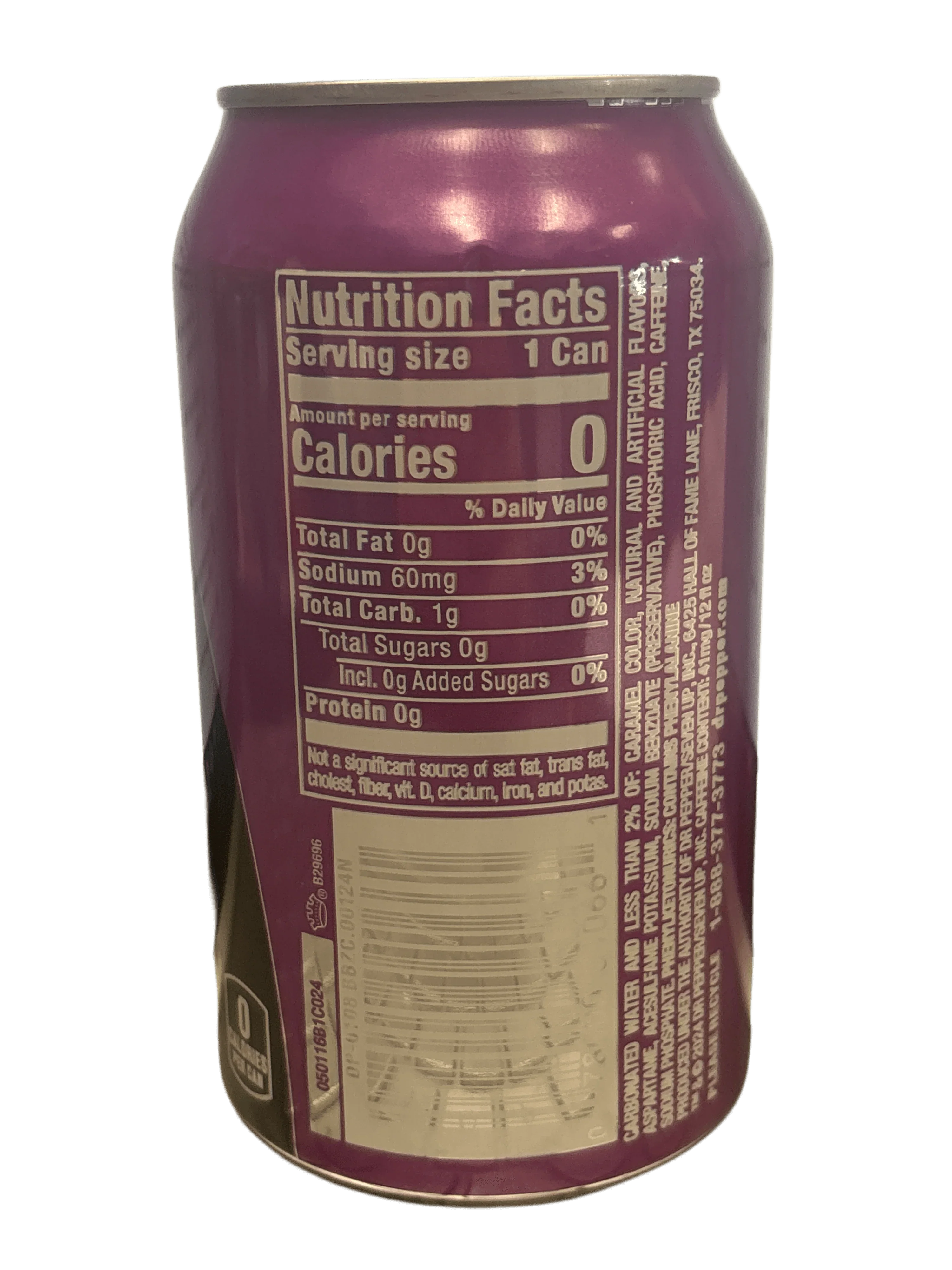 Dr. Pepper Blackberry Zero Sugar Can 355ML - U.S Edition