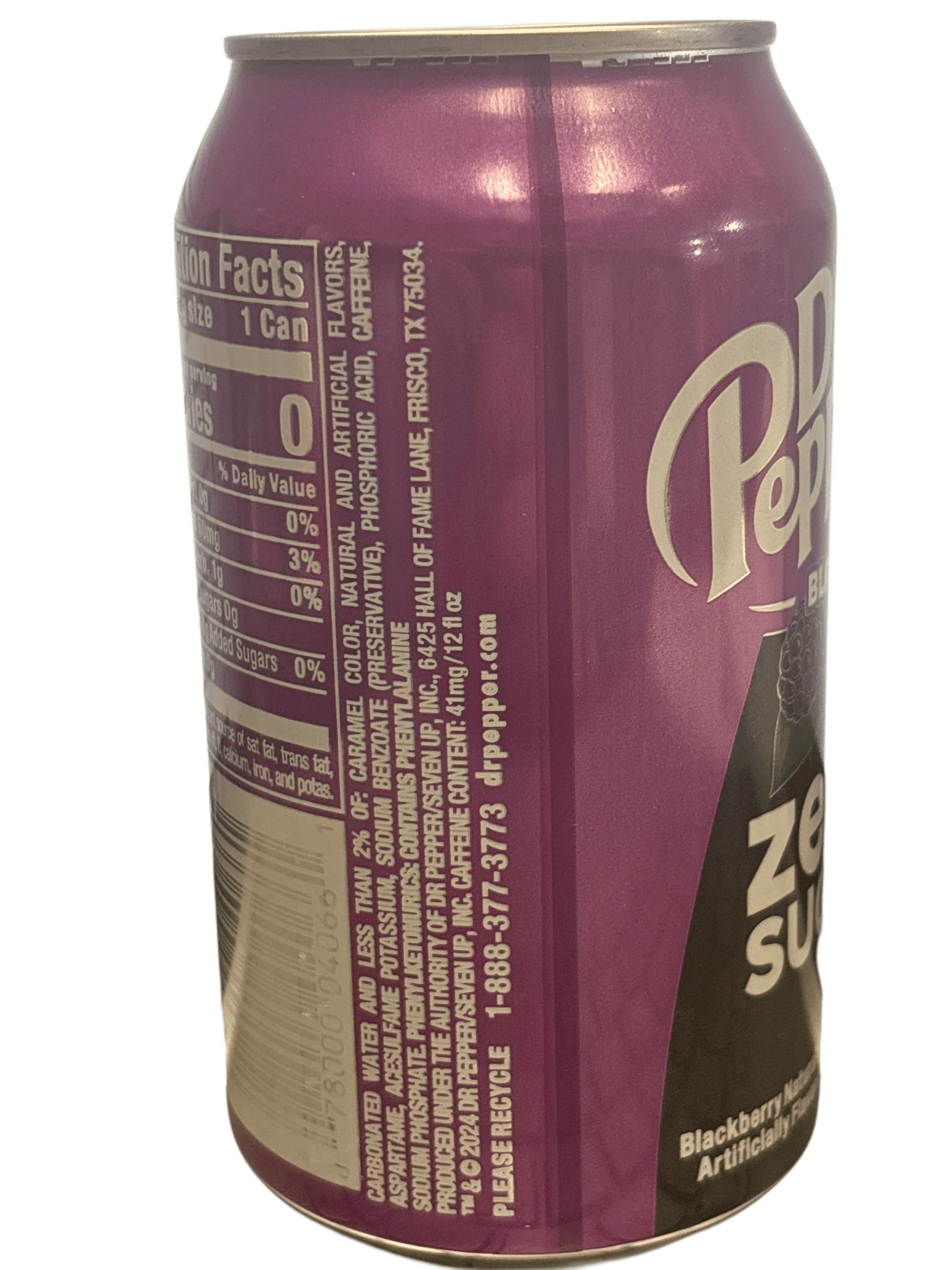 Dr. Pepper Blackberry Zero Sugar Can 355ML - U.S Edition