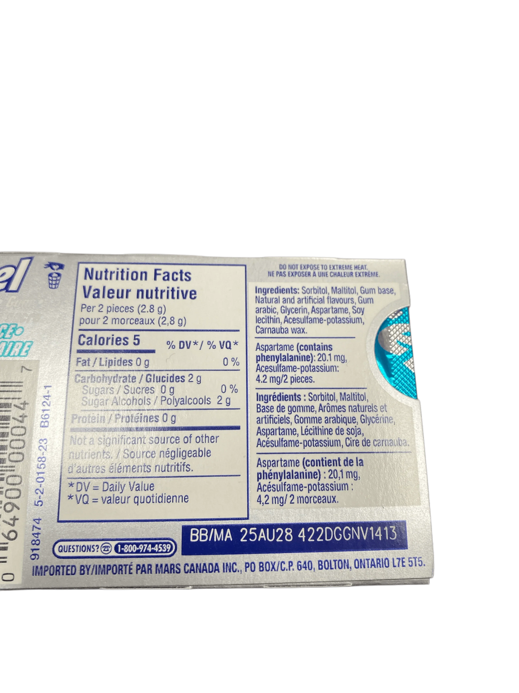 Excel Polar Ice Gum 12 Pieces - Canada Edition