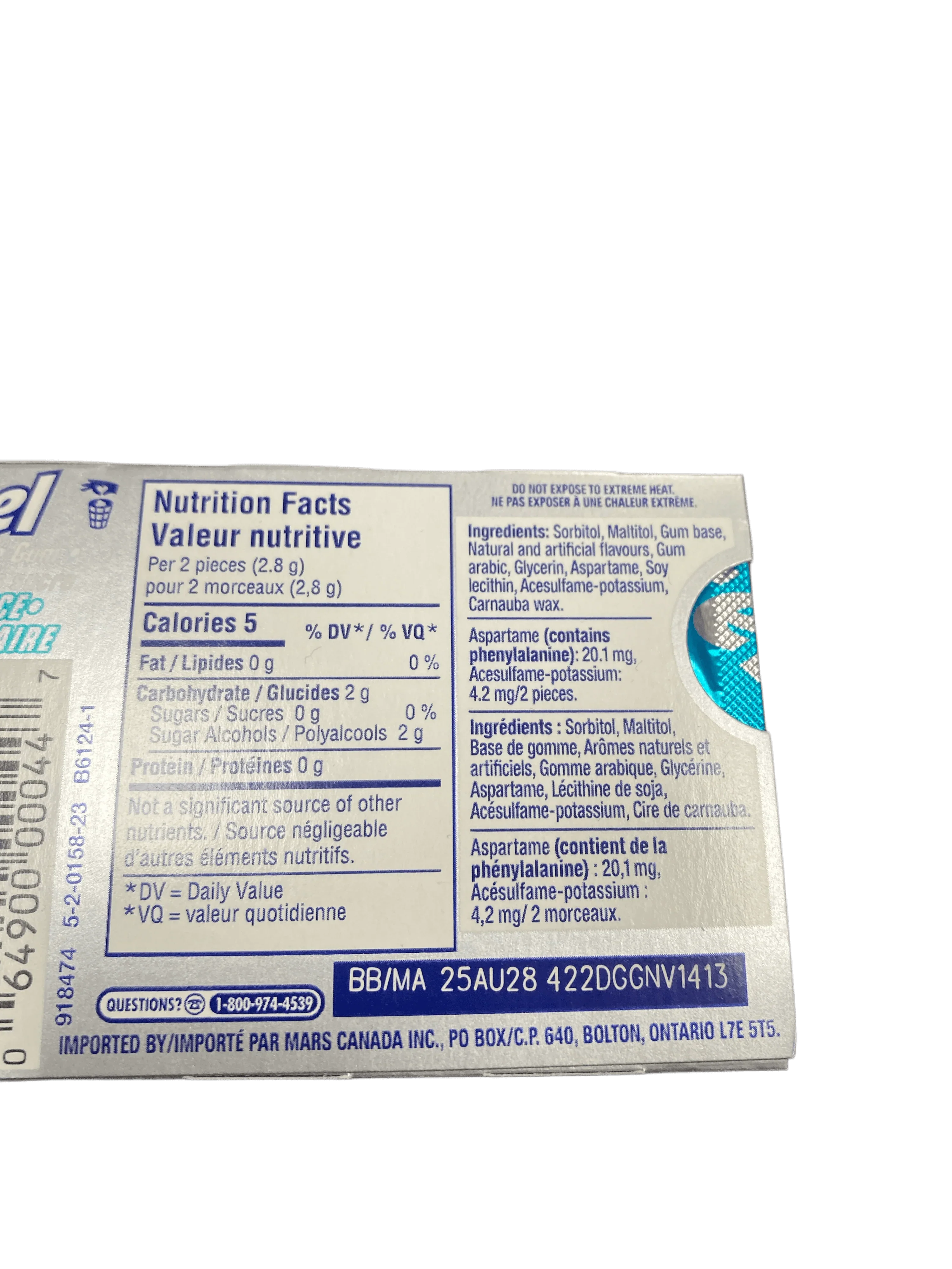 Excel Polar Ice Gum 12 Pieces - Canada Edition