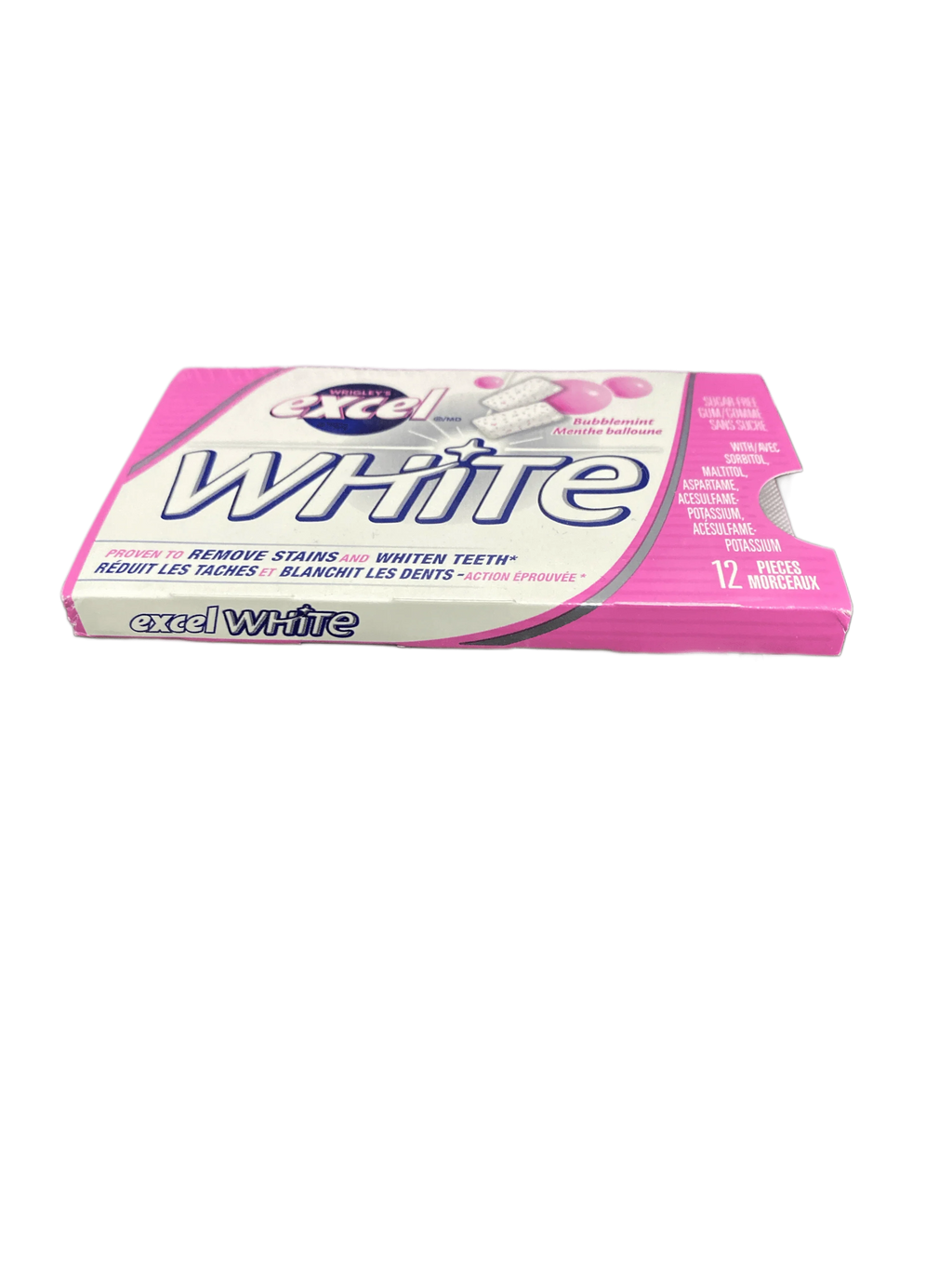 Excel White Bubblemint Gum 12 Pieces - Canadian Edition