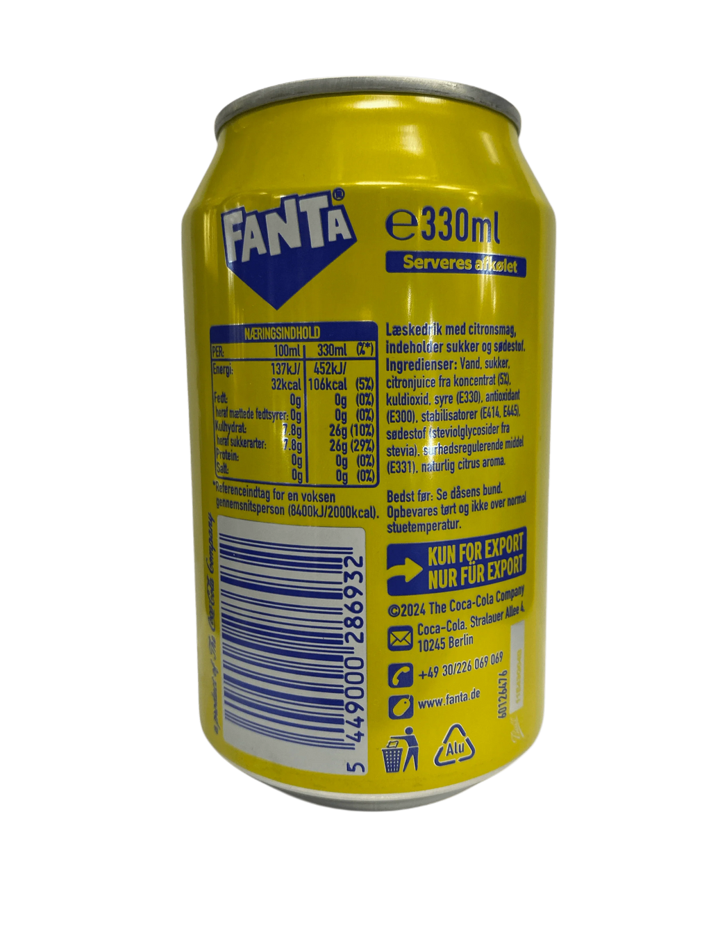 Fanta Lemon 330ML - U.K Edition