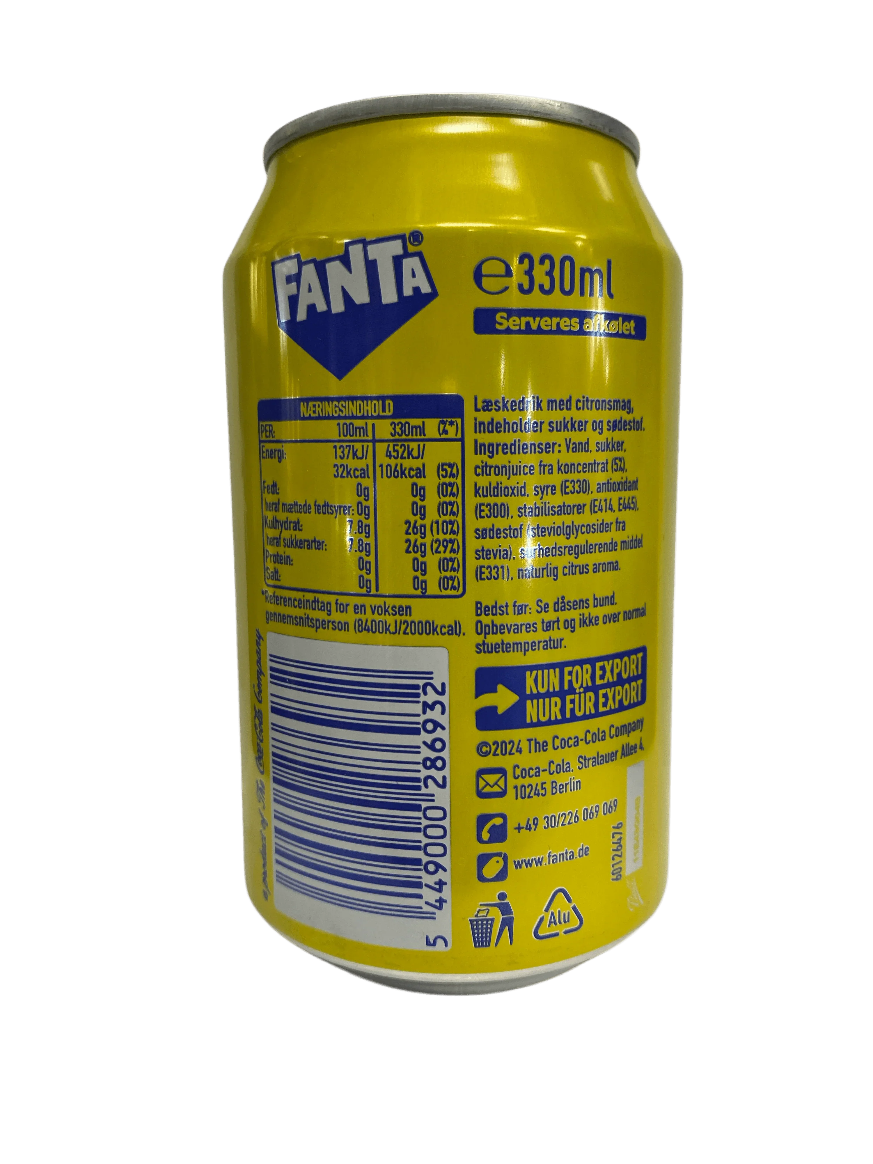 Fanta Lemon 330ML - U.K Edition