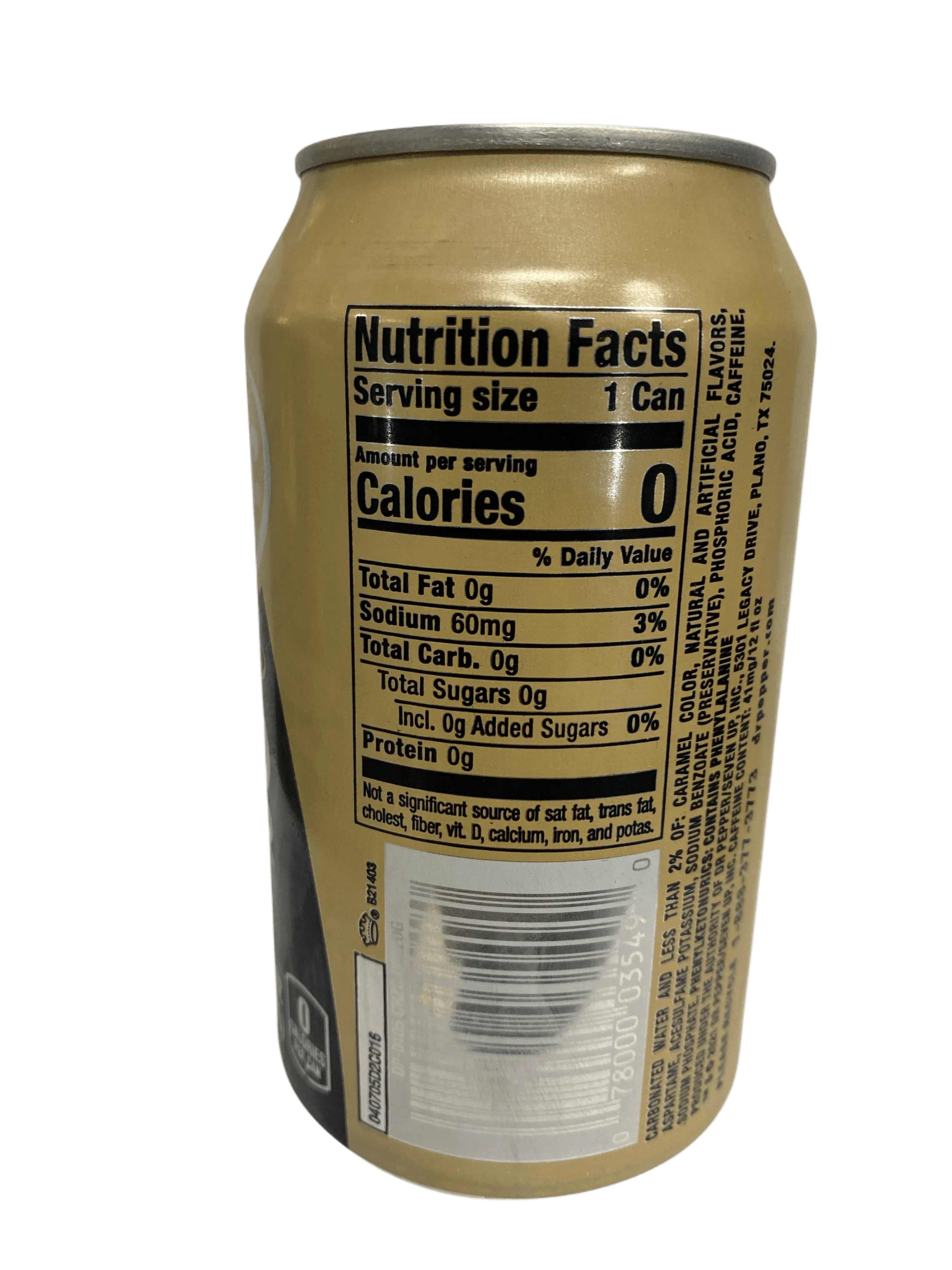 Dr. Pepper & Cream Soda Zero Sugar 12OZ - U.S Edition