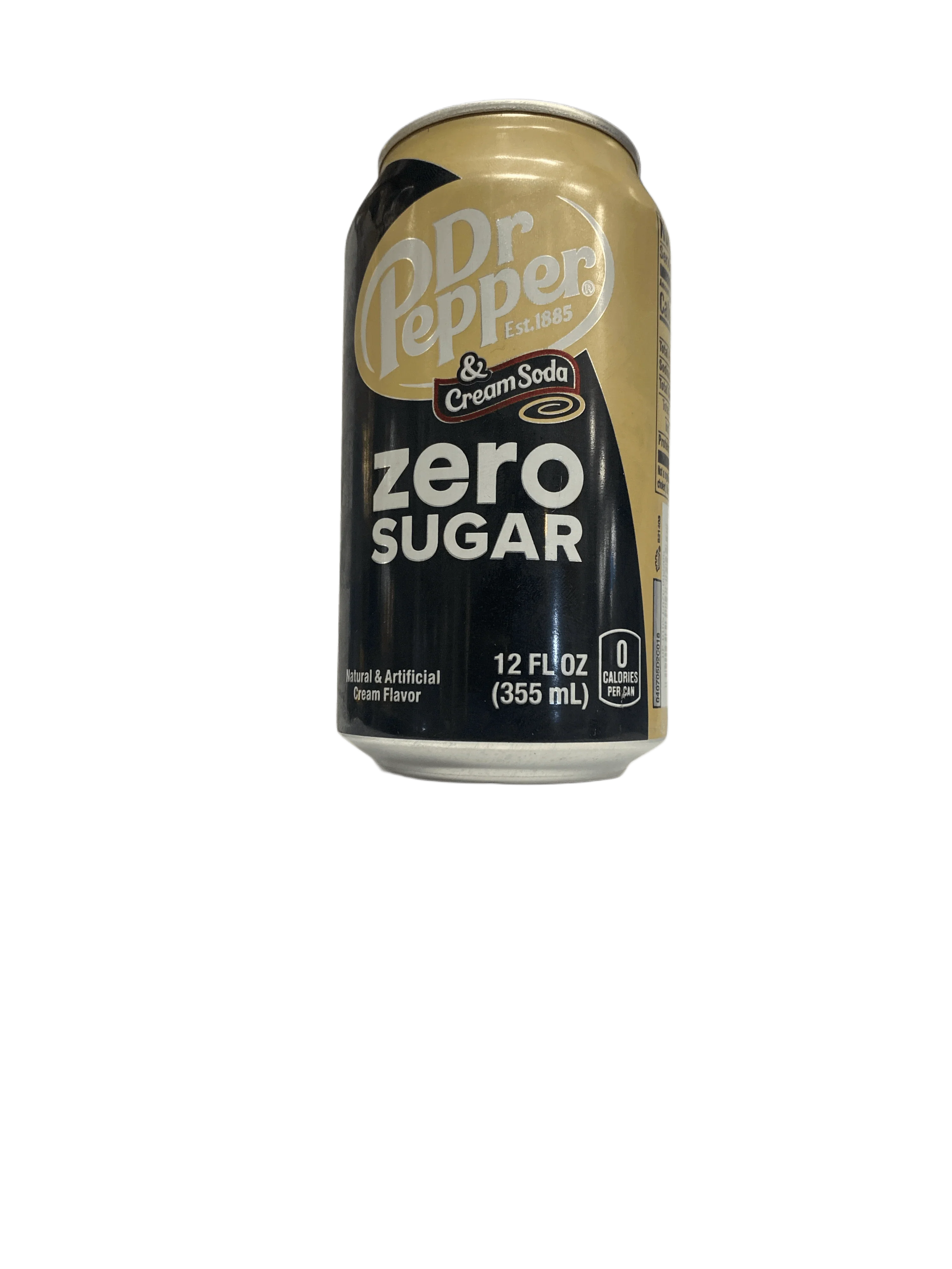 Dr. Pepper & Cream Soda Zero Sugar 12OZ - U.S Edition