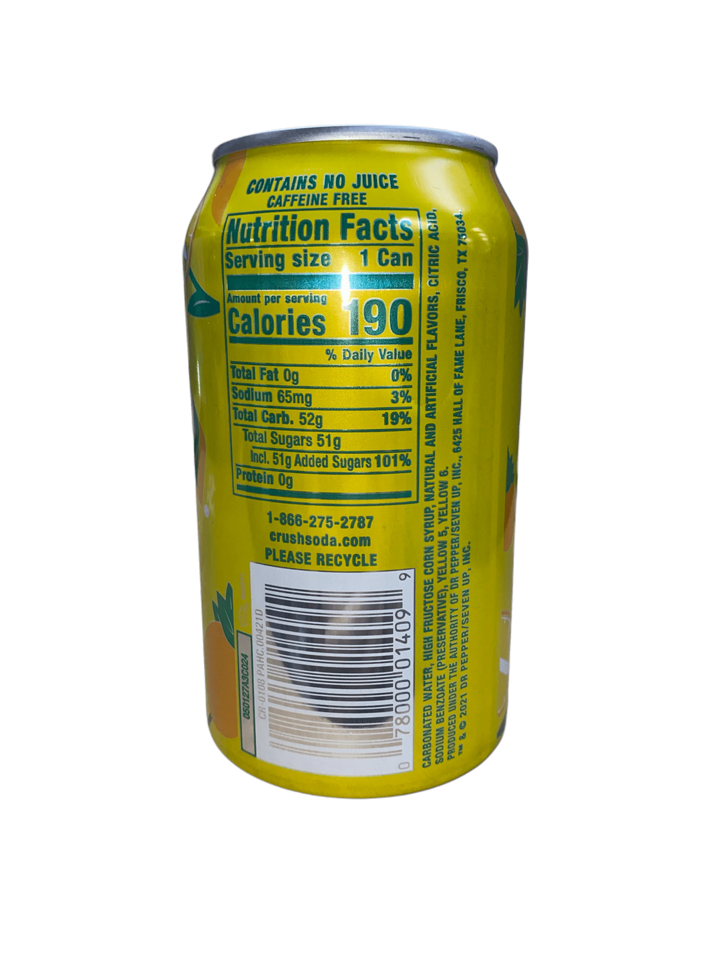 Crush Pineapple Soda Can 355ML