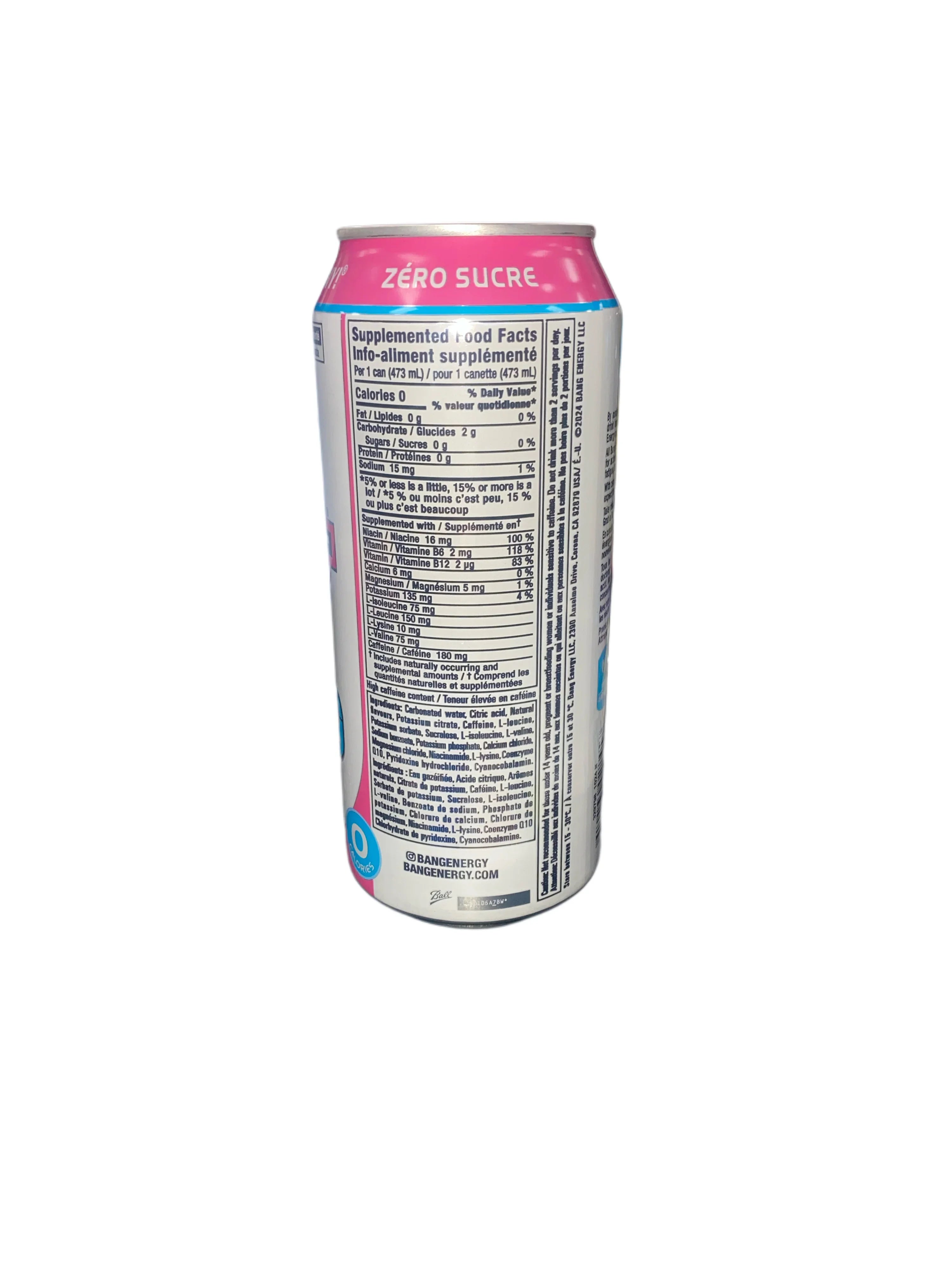 Bang Energy Cotton Candy Zero Sugar 473ml – Canadian Edition