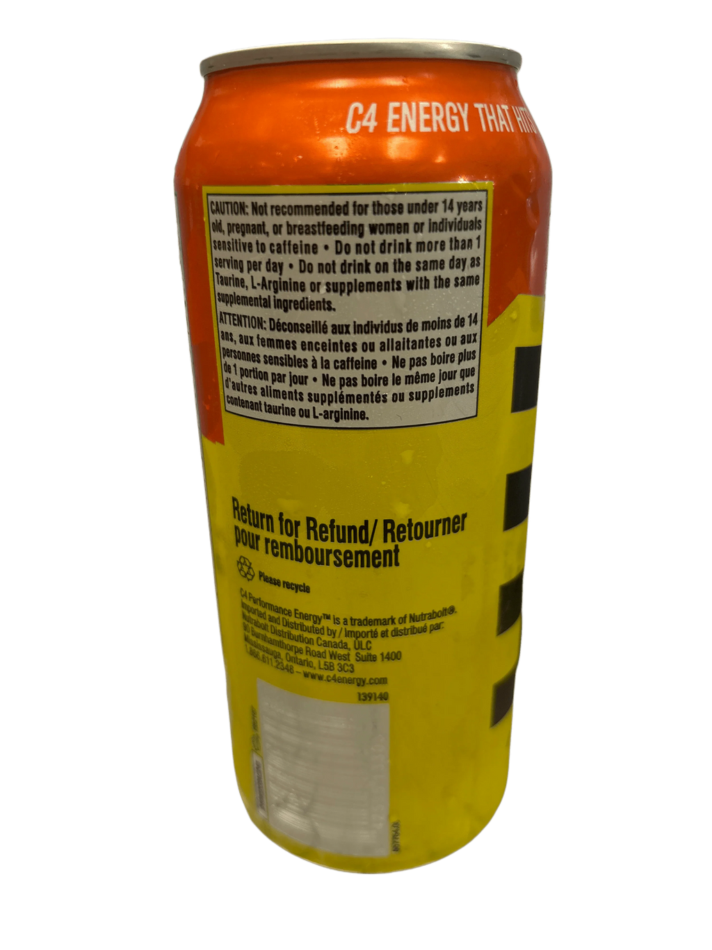 C4 Performance Energy Zero Sugar Orange Slice 473ML