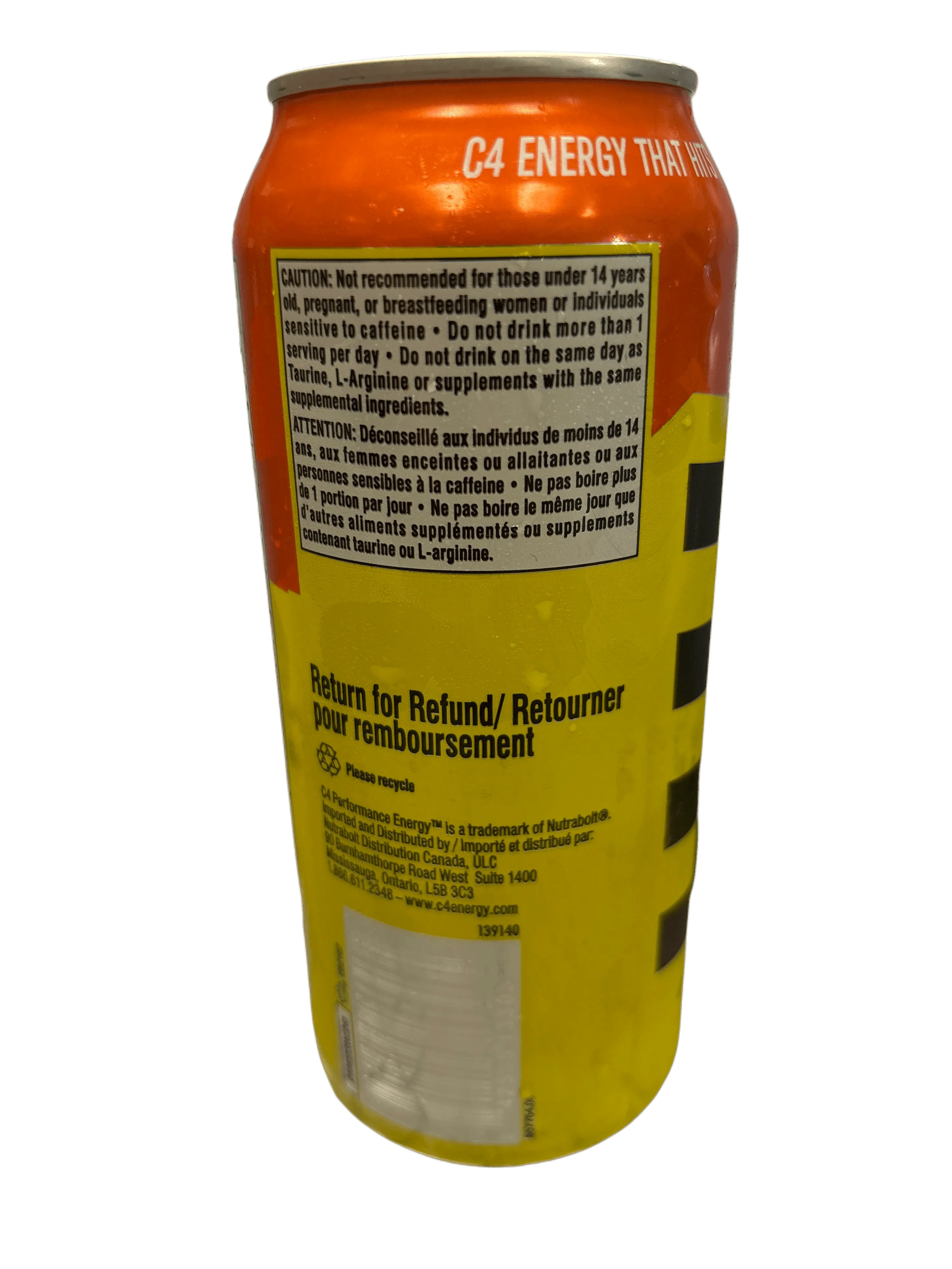 C4 Performance Energy Zero Sugar Orange Slice 473ML