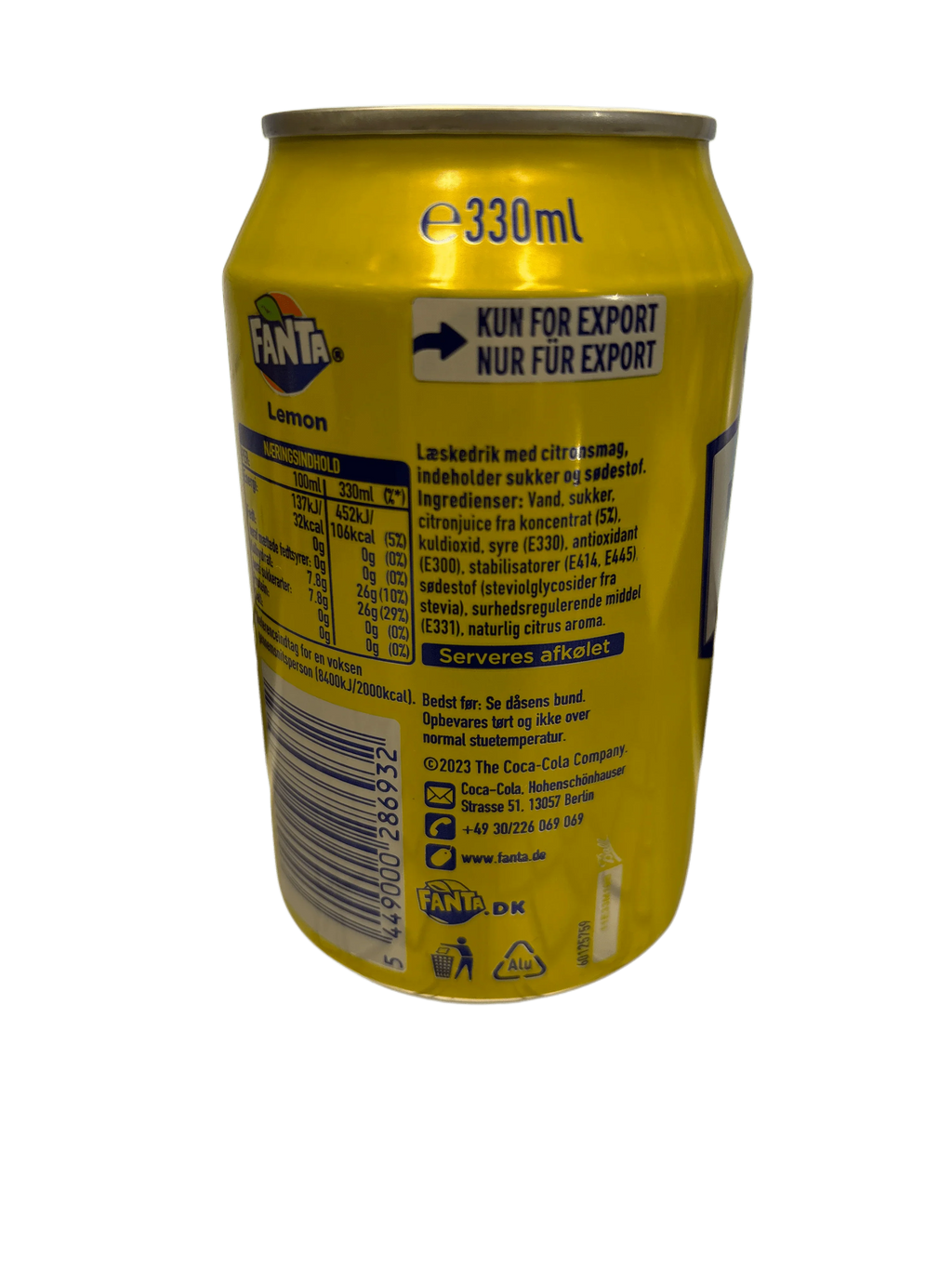Fanta Lemon 330ML - U.K Edition