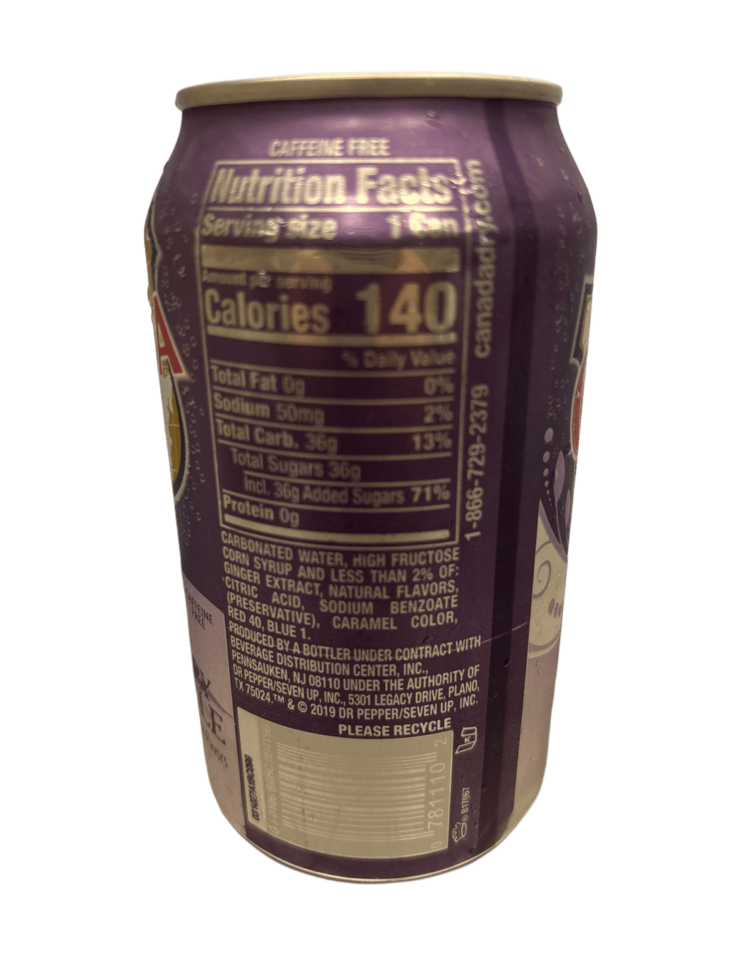 Canada Dry Blackberry Ginger Ale 355ML - Canadian Edition