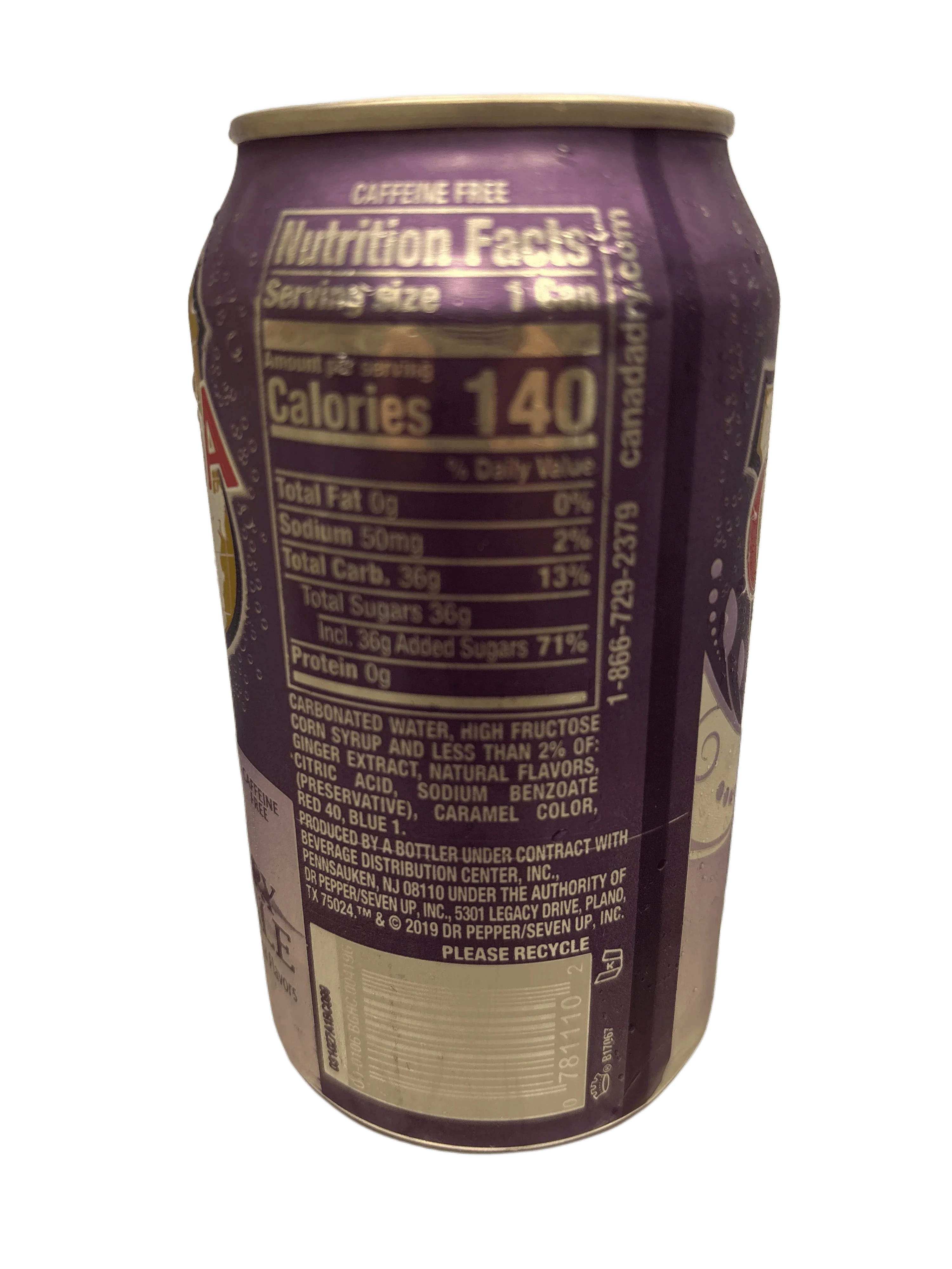 Canada Dry Blackberry Ginger Ale 355ML - Canadian Edition