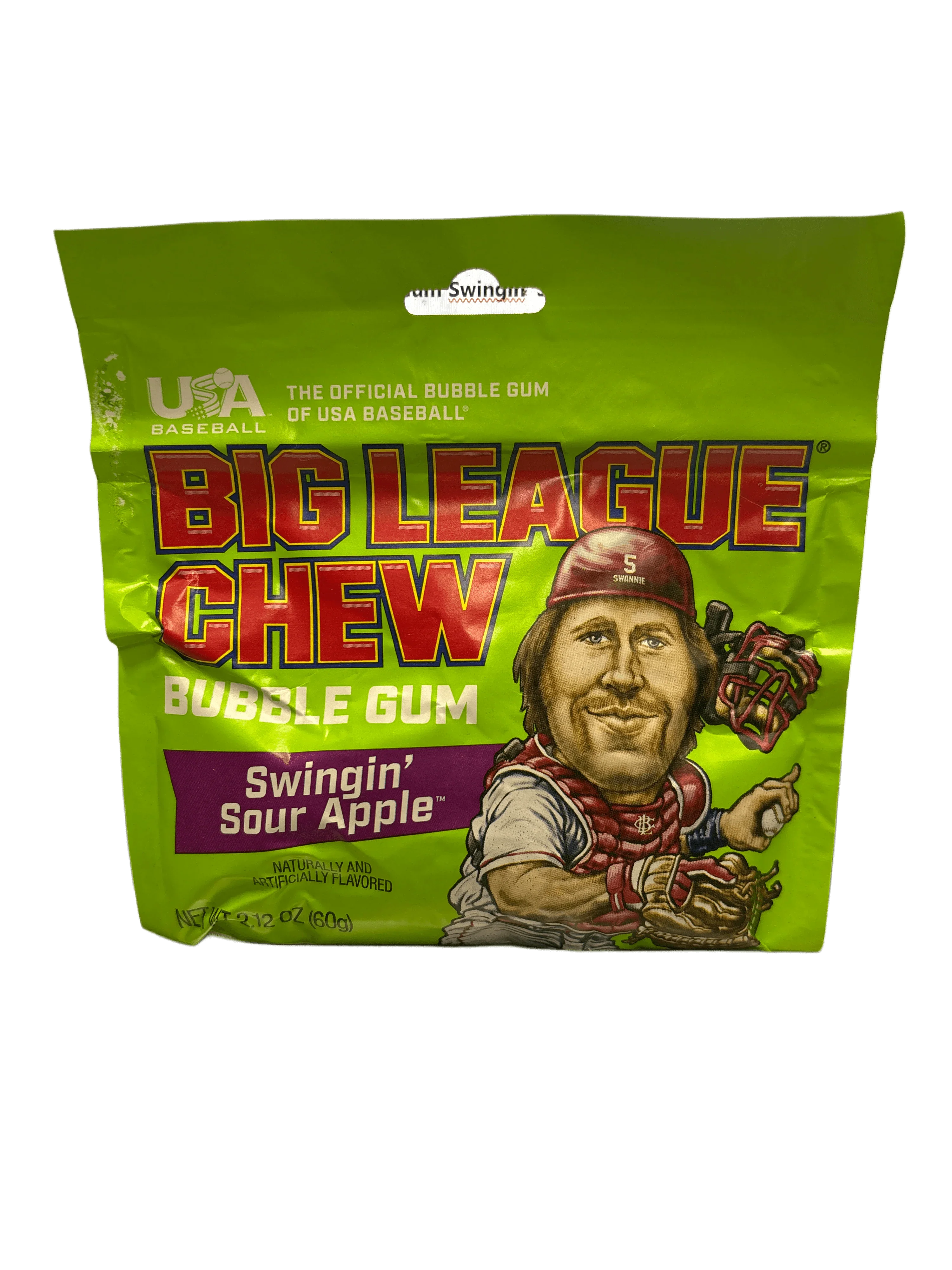 Big League Chew Bubble Gum Swingin' Sour Apple 2.12OZ