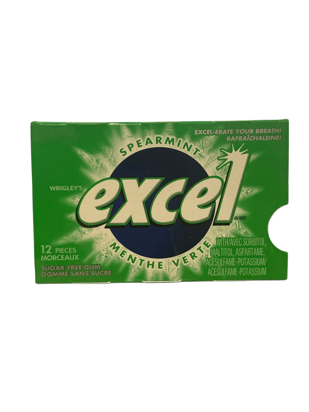 Excel Spearmint Gum 12 Pieces - Canadian Edition
