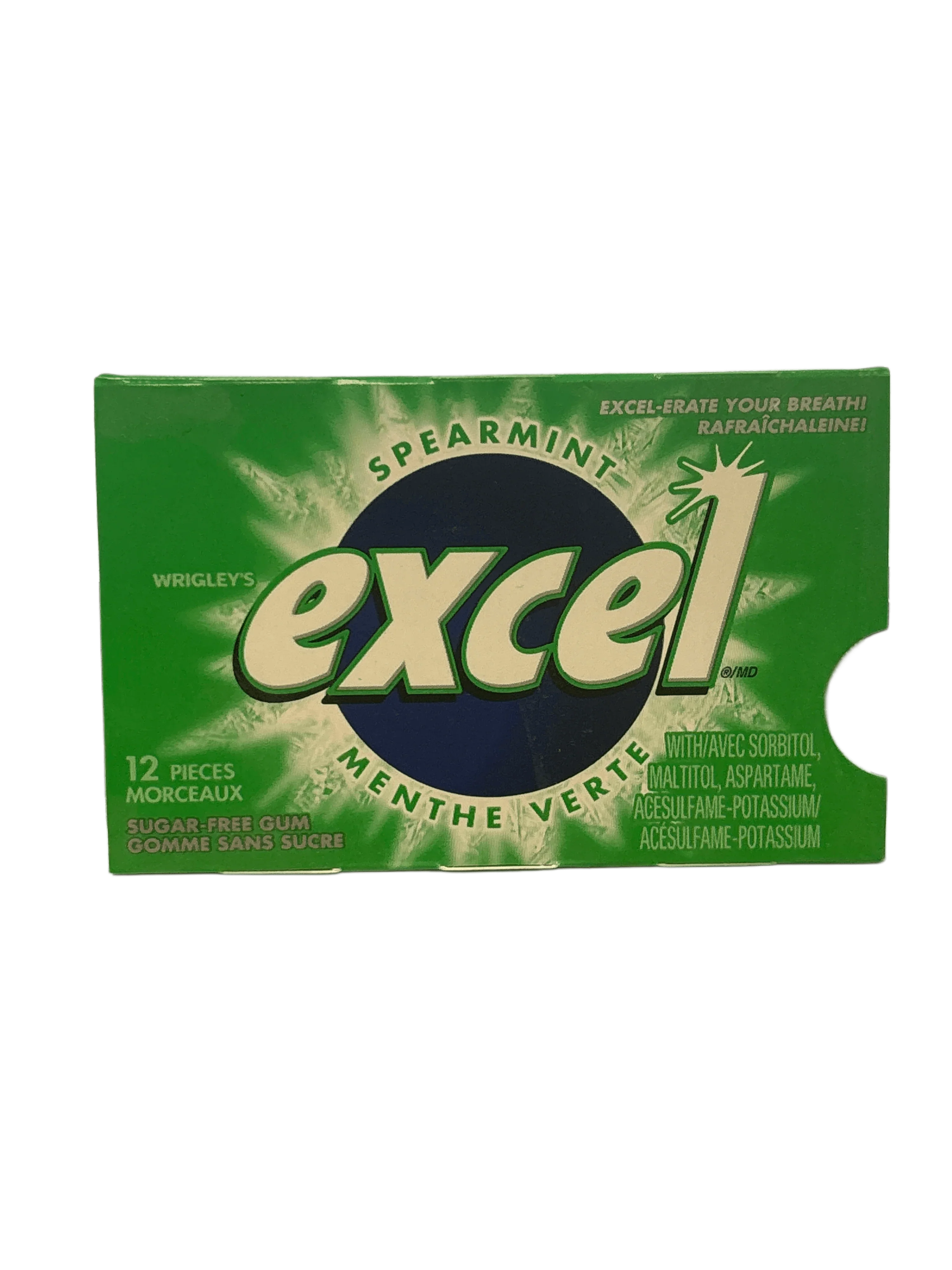 Excel Spearmint Gum 12 Pieces - Canadian Edition