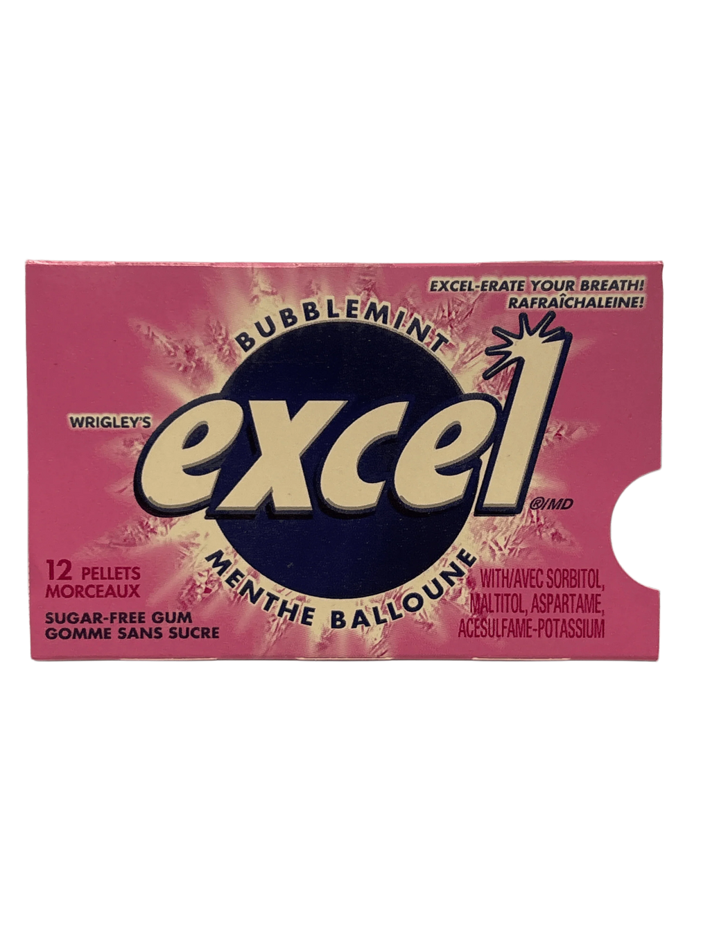 Excel Bubblemint Gum 12 Pieces - Canadian Edition