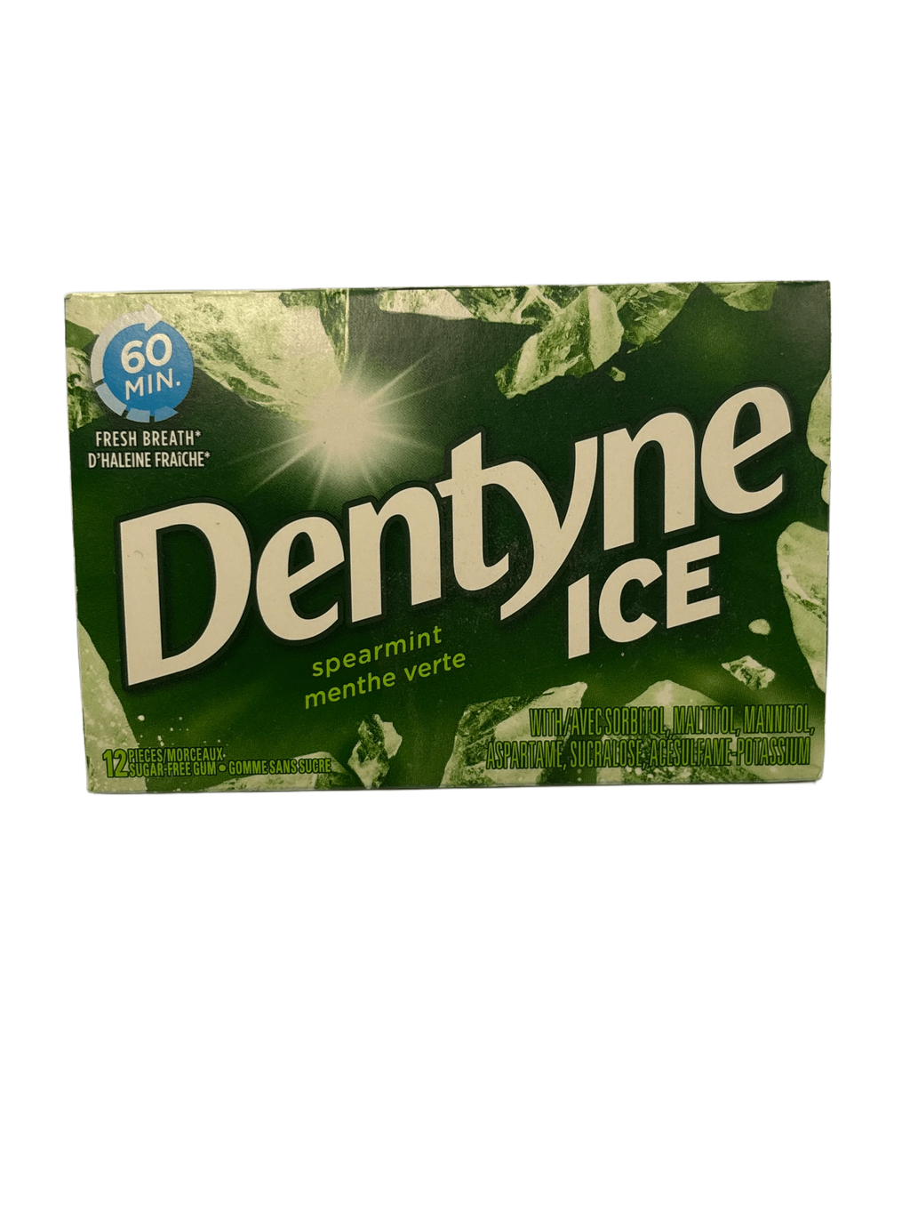 Dentyne Ice Spearmint Gum 12 Pieces - Canadian Edition