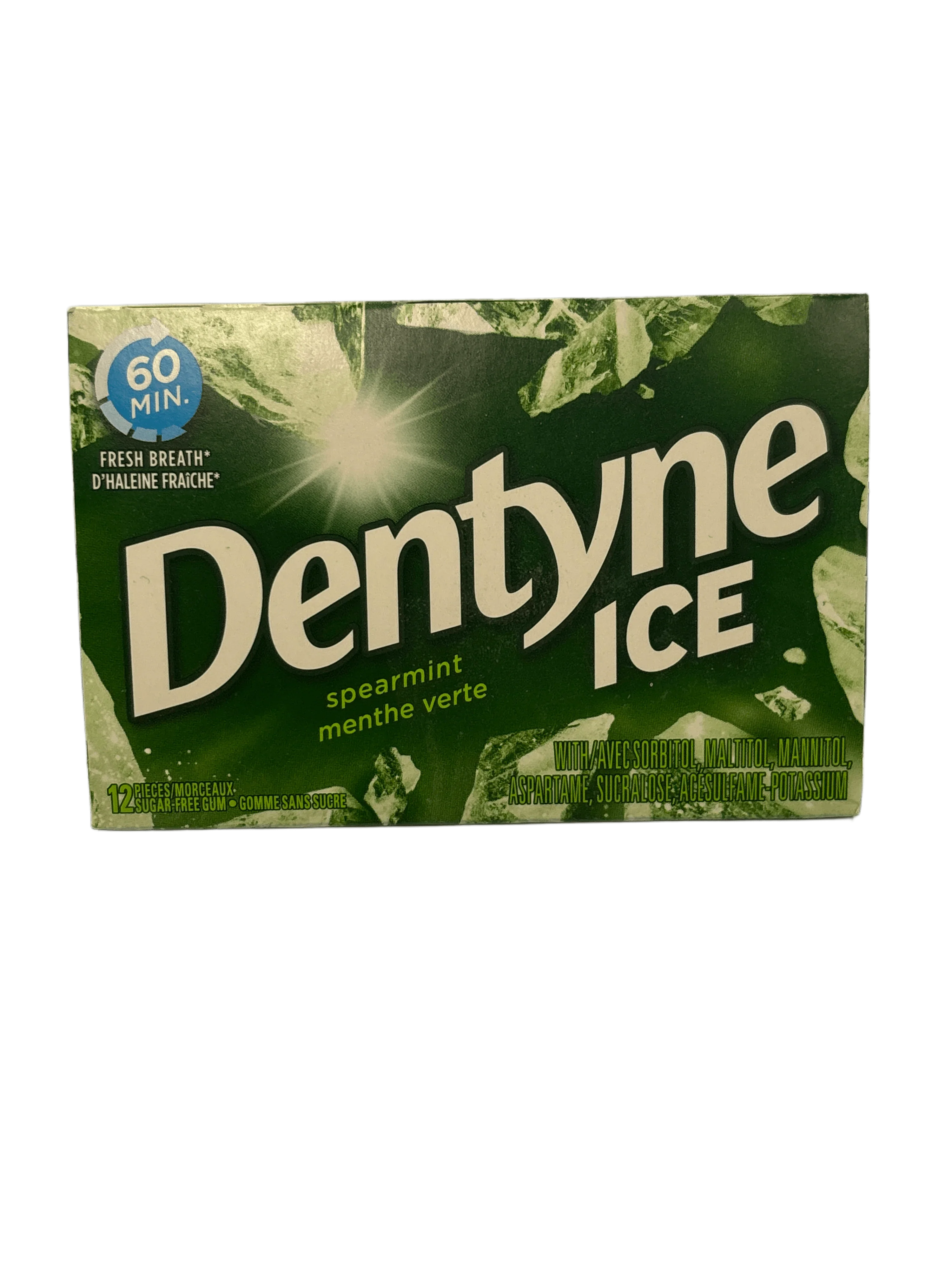 Dentyne Ice Spearmint Gum 12 Pieces - Canadian Edition