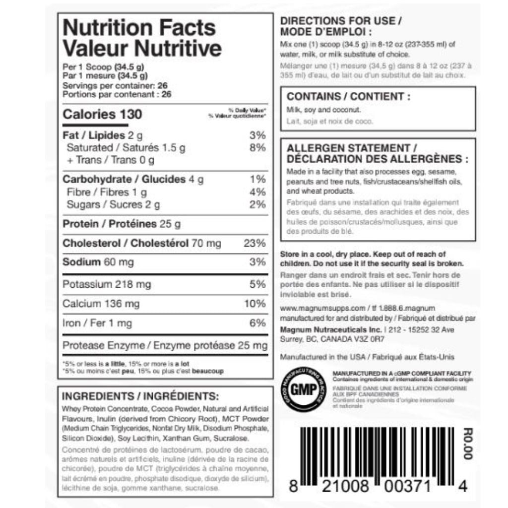 Magnum WHEY 100+ w DIGESTIVE ENZYMES, 26 Servings