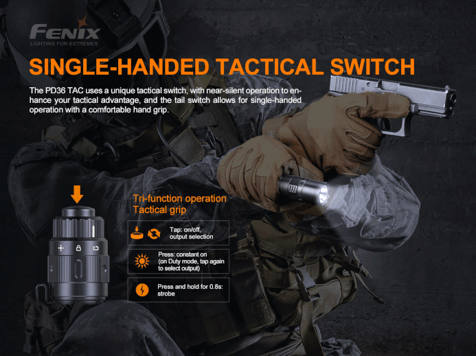 Foundation Issue - PD36 TAC 3000 Lumen Tactical Flashlight